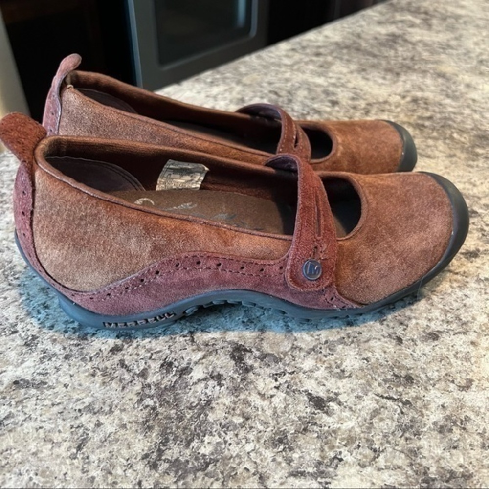 *Merrell Plaza Bandeau Cherry Oak Suede Leather Size 6.5